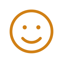 An icon depicting a smiley face