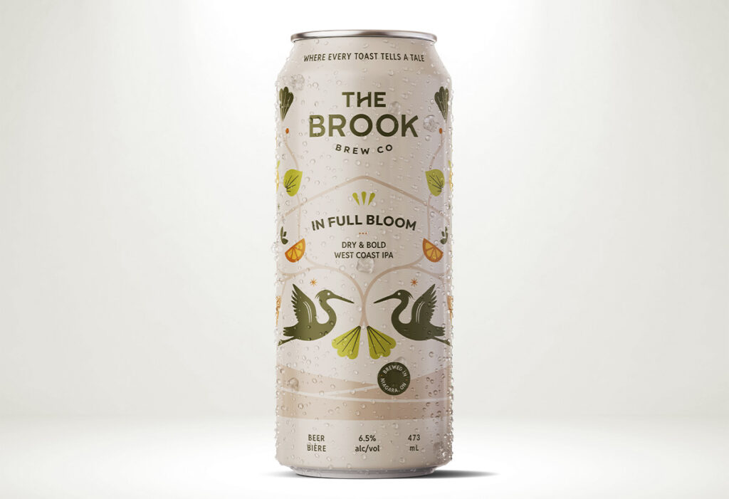 An image showing a can of The Brook Brew Co's In Full Bloom West Coat IPA.