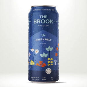 An image showing a can of The Brook Brew Co's Green Belt Series Cold IPA.