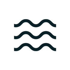 An icon of three wavy lines representing a lake