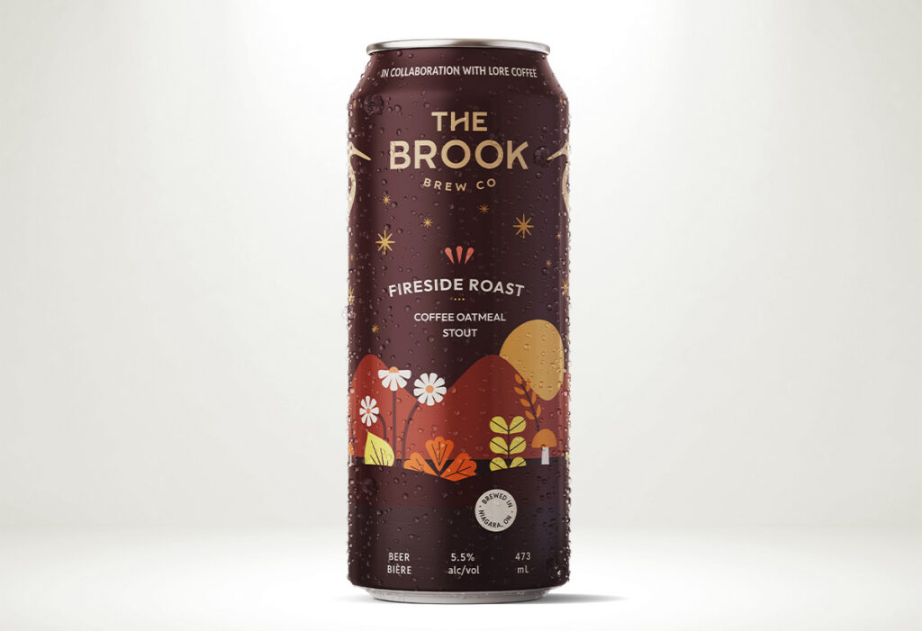 An image showing a can of The Brook Brew Co's Fireside Roast Coffee Oatmeal Stout.