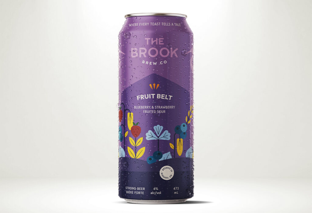 An image showing a can of The Brook Brew Co's Blueberry & Strawberry Fruited Sour.