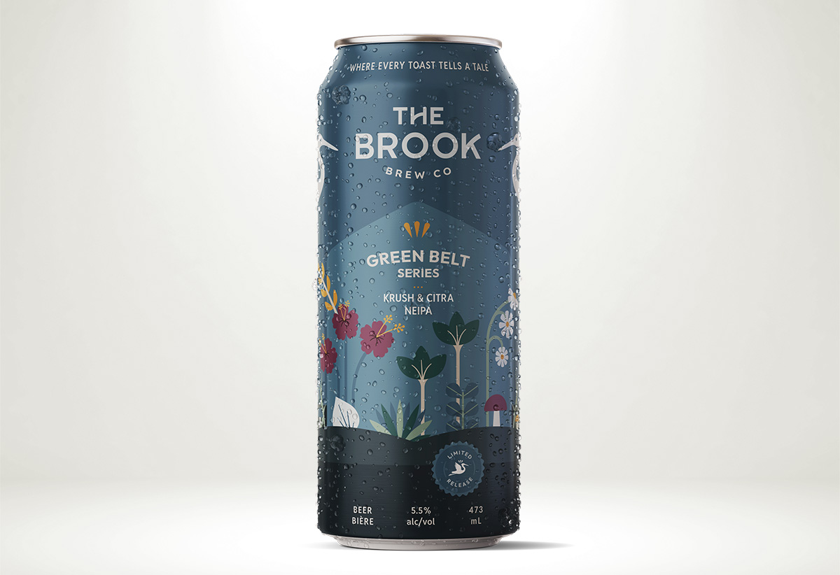 A can of The Brook Brew Co's Green Belt Krush & Citra NEIPA.
