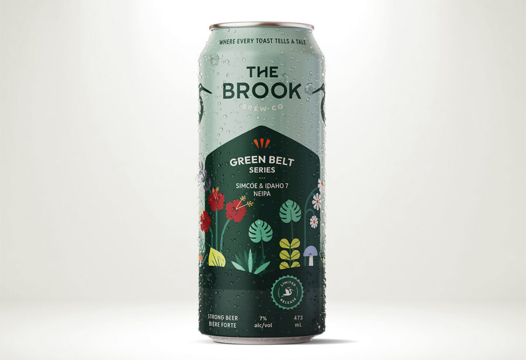 A can of The Brook Brew Co's Green Belt Simcoe & Idaho 7 NEIPA