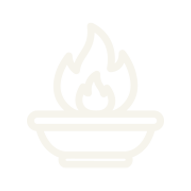 Cream campfire icon