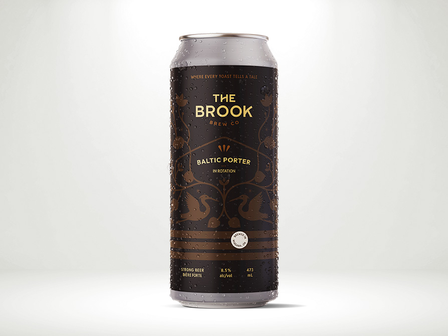 A can of The Brook's In Rotation Baltic Porter