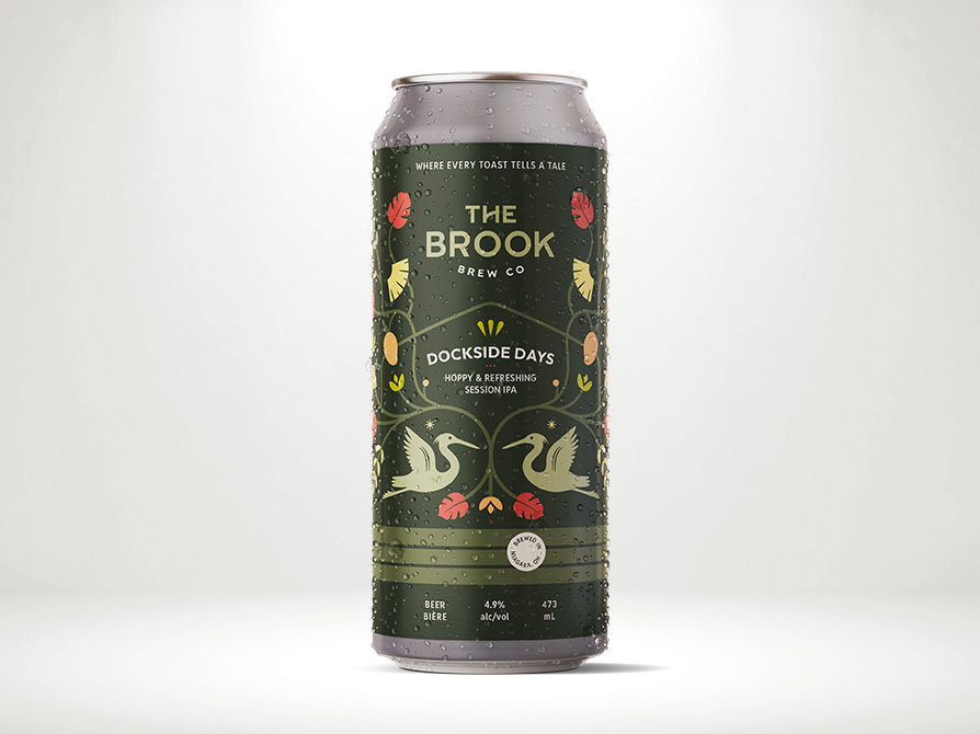 A can of The Brook's Dockside Days Session IPA