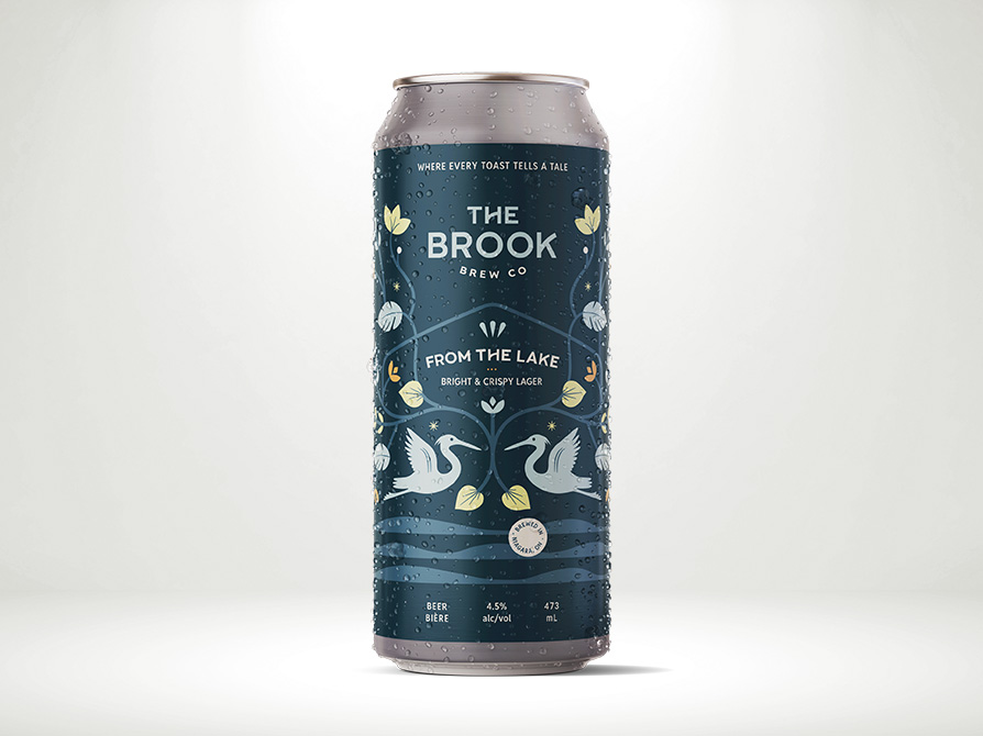 A can of The Brook's From the Lake Lager