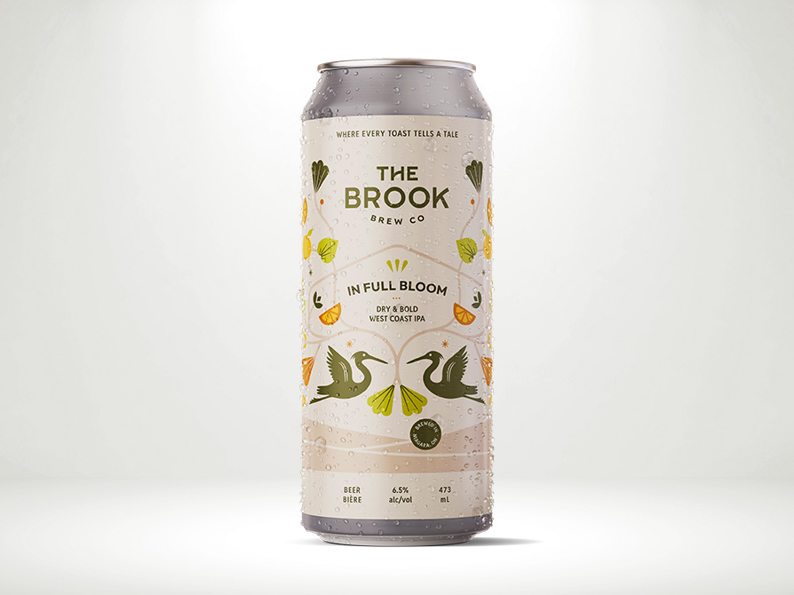 A can of The Brook's In Full Bloom West Coast IPA