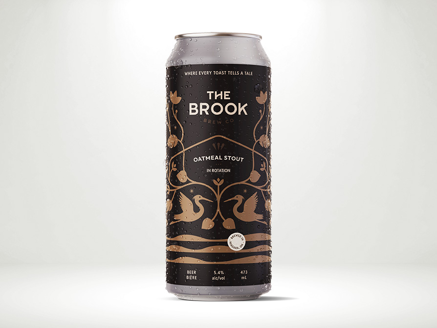 A can of The Brook's In Rotation Oatmeal Stout